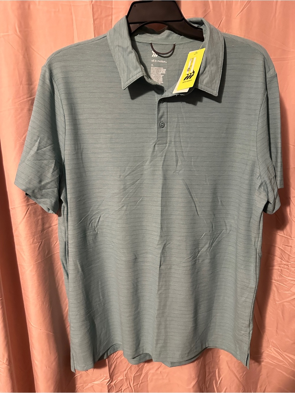 Golf Polo Shirt Mens
XL Blue with Subtle Horizontal Stripes Performance Brand